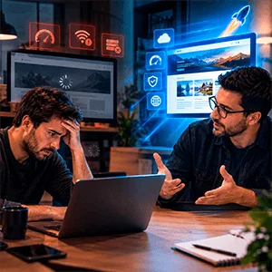 Infraestrutura com lentidão, instabilidade ou limitações